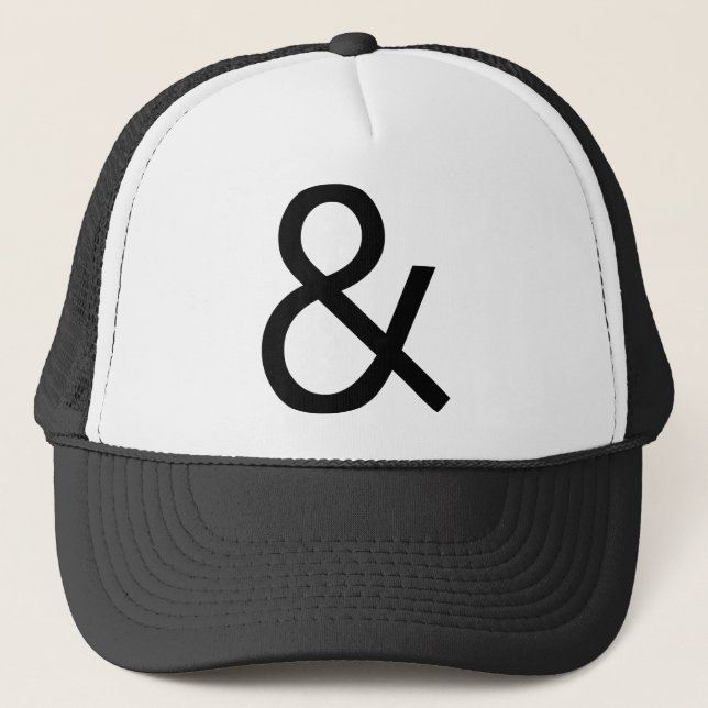 Casquette Ampersand - Noir sur la lumière (Devant)