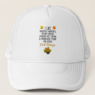Casquette Amusant automne automne Conception politique anti-