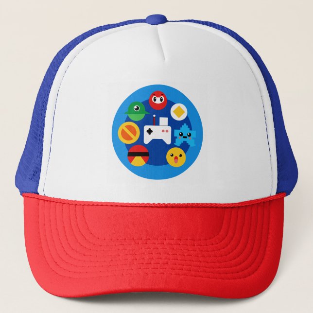 Casquette Amusant Retro Arcade (Devant)
