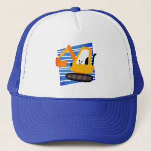 Casquette Amusant Yellow Excavator Kids Machinery Conception