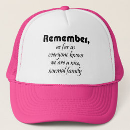 Casquette Amusante famille cite cadeaux amusant chapeaux de