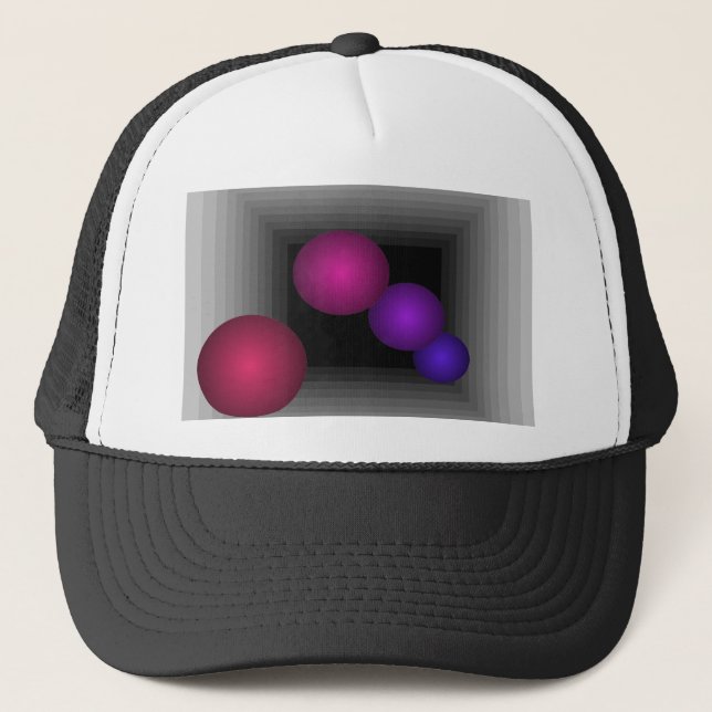 Casquette Amusement de couleur 3 sphères d'infini d'illusion (Devant)