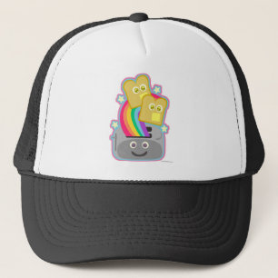 Casquette Amusement de pain grillé d'arc-en-ciel de Kawaii