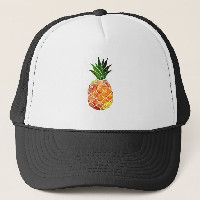 Casquette Ananas d'aquarelle (Devant)