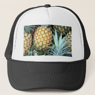 Casquette Ananas hawaïens de Teal, verts et d'or