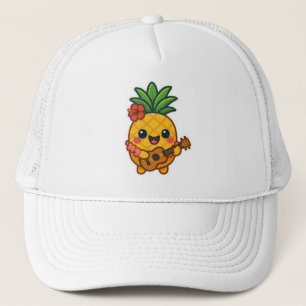Casquette Ananas souriant Kawaii - Tropical