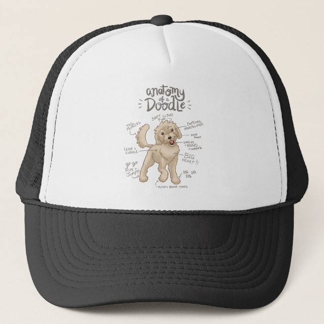 Casquette Anatomie d'un chien de chien (Devant)