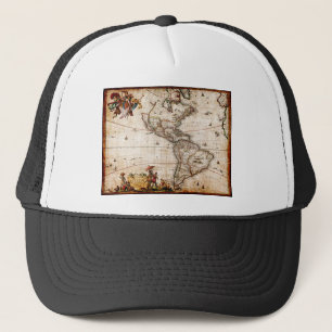 Casquette Ancienne carte du continent américain