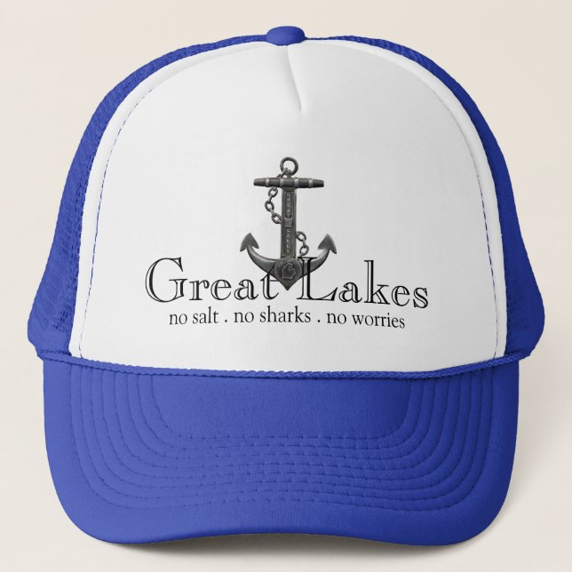 Casquette Ancrage métallique chrome pirate thème nautique (Devant)