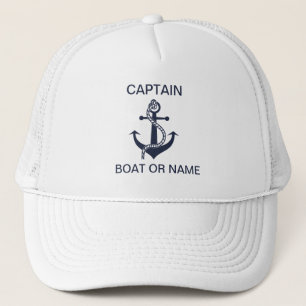 Casquette Ancre Marine Nautique Bateau bleu Capitaine