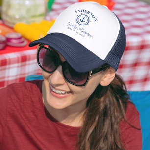 Casquette Ancre nautique Helm Famille Réunion Marine Bleu