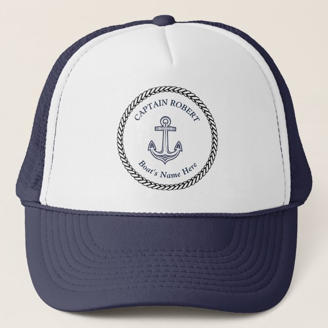 Casquette Ancres nautiques Capitaines de baseball modèle (Devant)