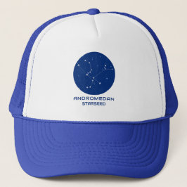 Casquette Andromedan Starseed Trucker Chapeau - Bleu et blan