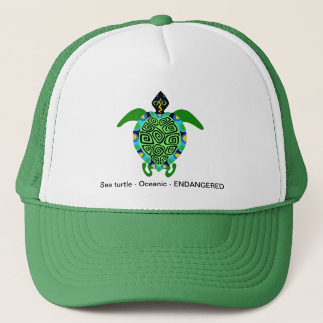 Casquette Animal en voie de disparition - TORTLE de mer - Fa (Devant)