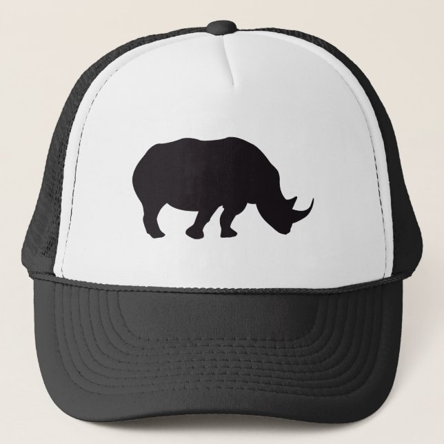 Casquette Animal noir de rhinocéros (Devant)