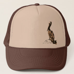 Casquette Animaux Brown de faune d'oiseaux de pélican