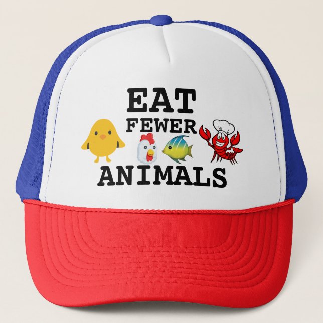 Casquette Animaux d'amour ? (Mangez moins d'animaux) (Devant)