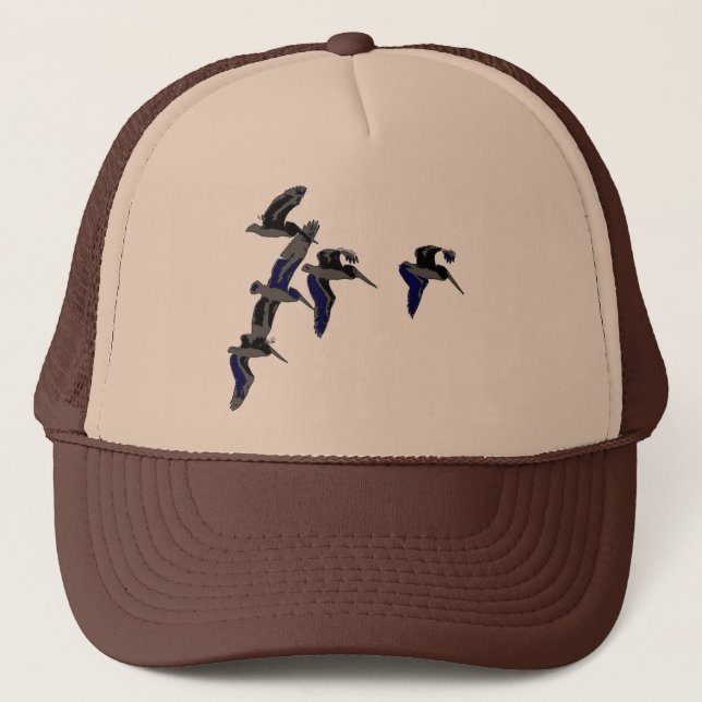 Casquette Animaux de faune d'oiseaux de pélican (Devant)