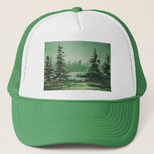 Casquette Ann Hayes Peinture Forêt Verte