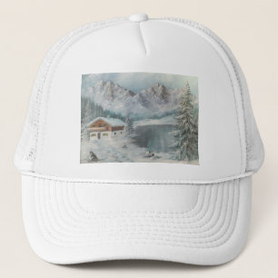 Casquette Ann Hayes Peinture Scène de neige bavaro