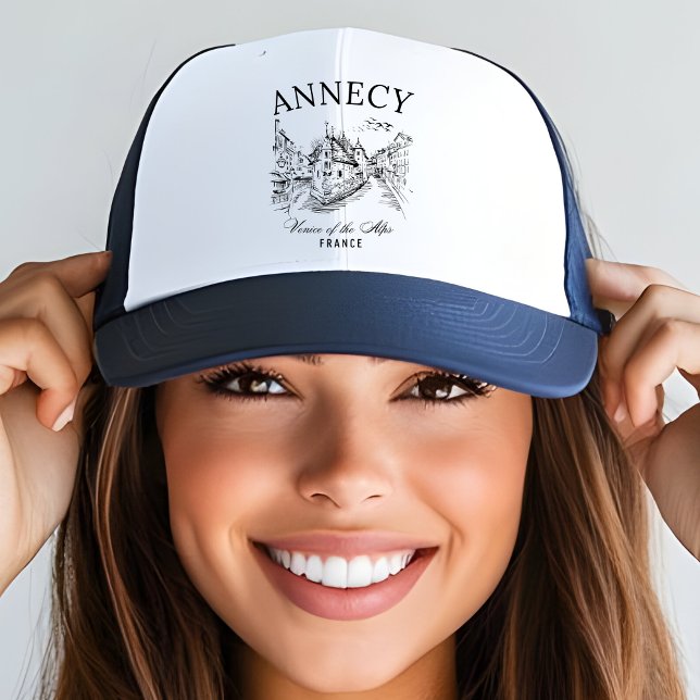 Casquette Annecy France – Retro European Travel Art (Créateur téléchargé)