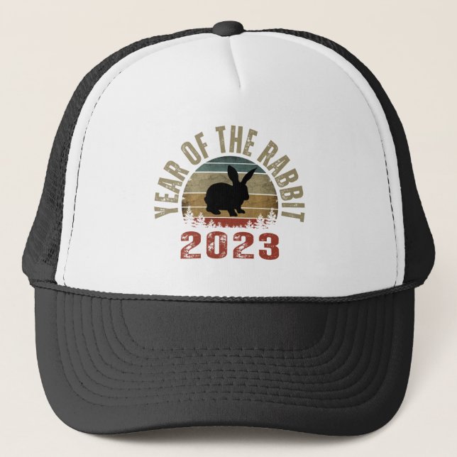 CASQUETTE ANNÉE DU RABBIT 2023 TRUCKER HAT (Devant)