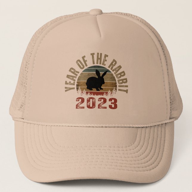 CASQUETTE ANNÉE DU RABBIT 2023 TRUCKER HAT (Devant)