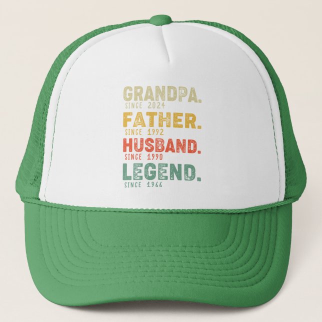 Casquette Année personnalisée Grand-père Père Mari Légende (Devant)