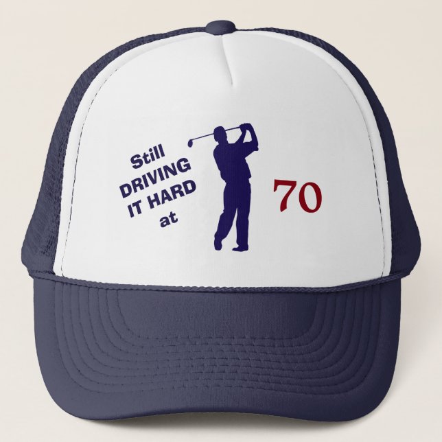 Casquette Anniversaire 70 de golfeur (Devant)