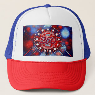 Casquette Anniversaire de l'Amérique Semiquin Graphique Feu