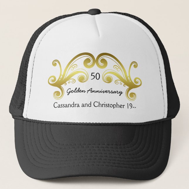 Casquette Anniversaire du mariage d'or (Devant)