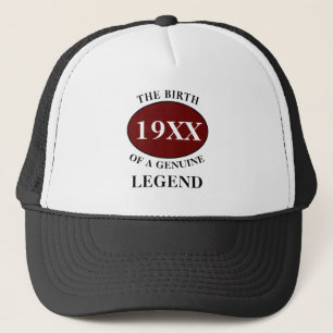 Casquette Anniversaire Légende Toute année Humour Père Noir 