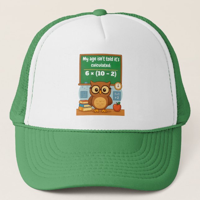 Casquette Anniversaire personnalisé de la chouette drôle de  (Devant)