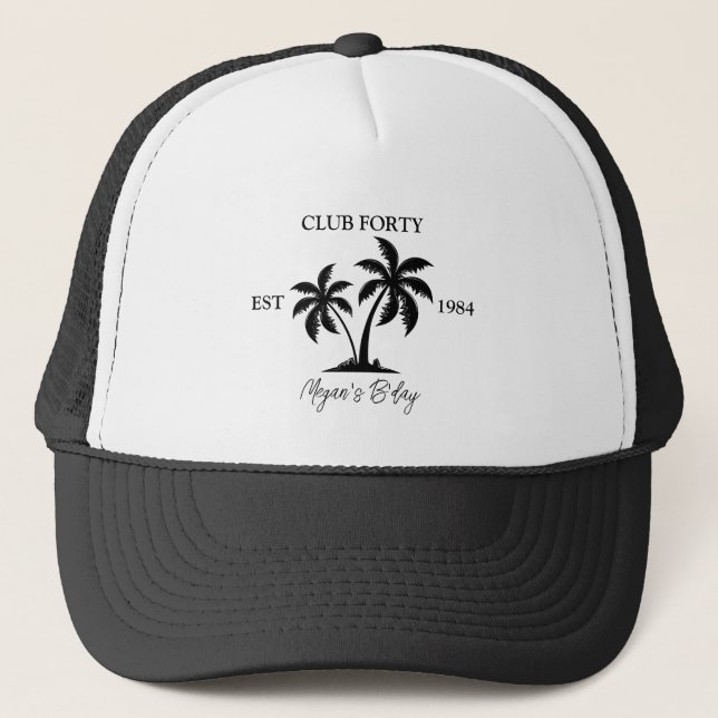 Casquette Anniversaire plage Enterrement de vie de jeune fil (Devant)