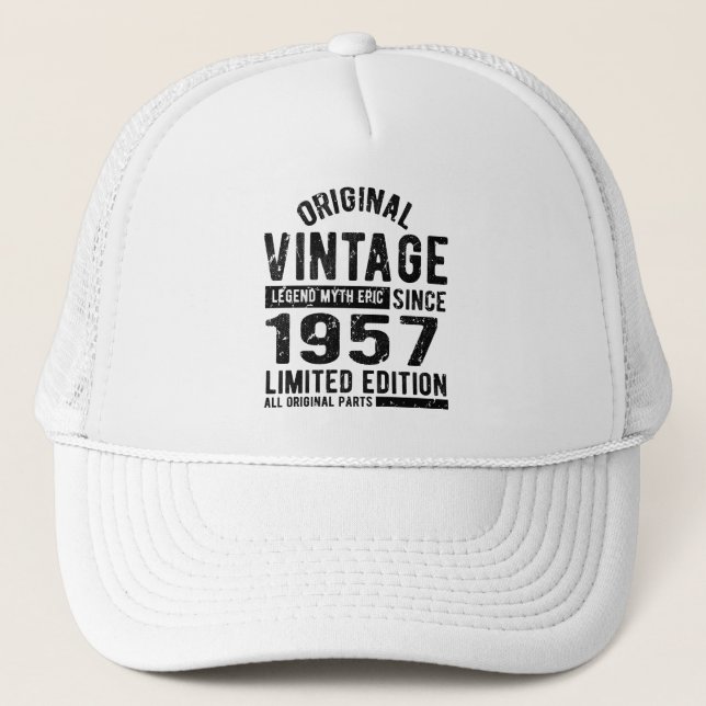 Casquette Anniversaire Vintage 1957 (Devant)