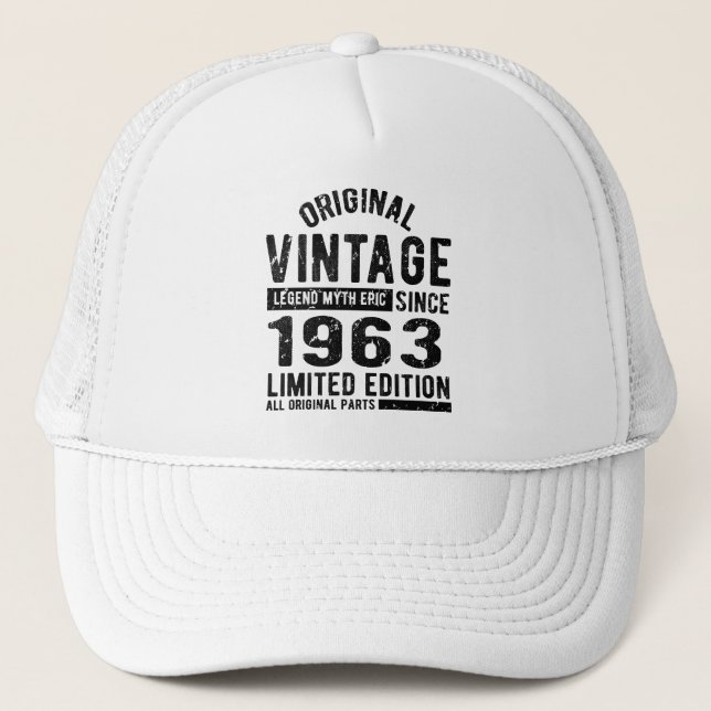 Casquette Anniversaire Vintage 1963 (Devant)