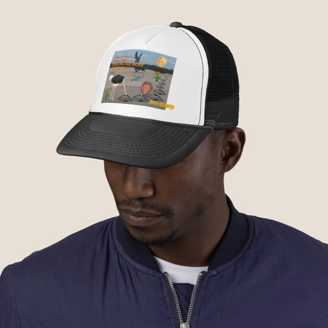 Casquette Anti Trump / Creuser la tête dans le sable, Trucke (En situation)