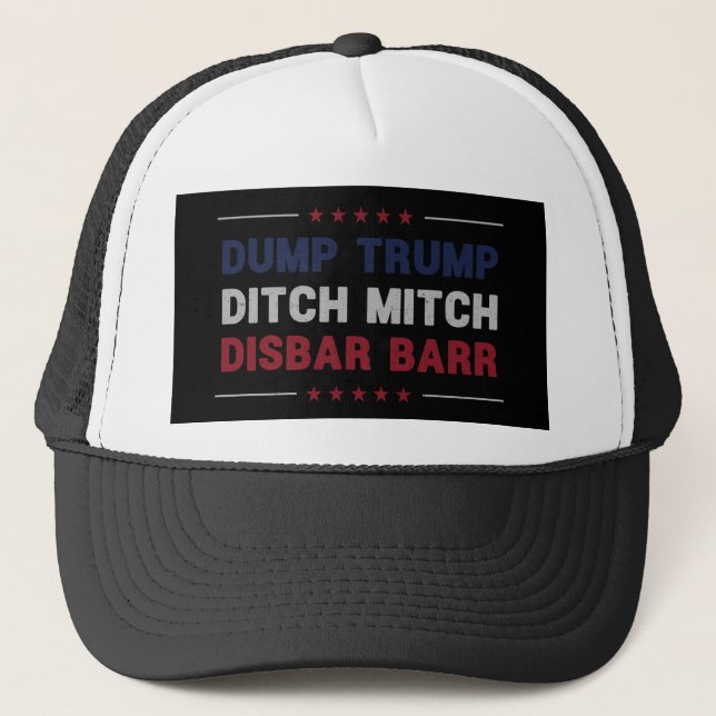 Casquette Anti Trump Mitch Mcconnell William Barr Dump Trump (Devant)
