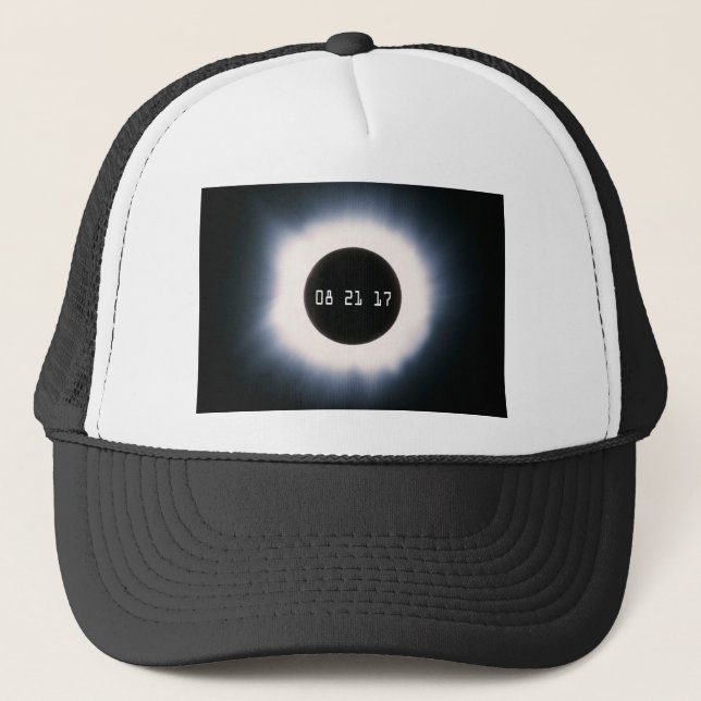 Casquette Août 2017 Total Solar Eclipse in Black and White (Devant)