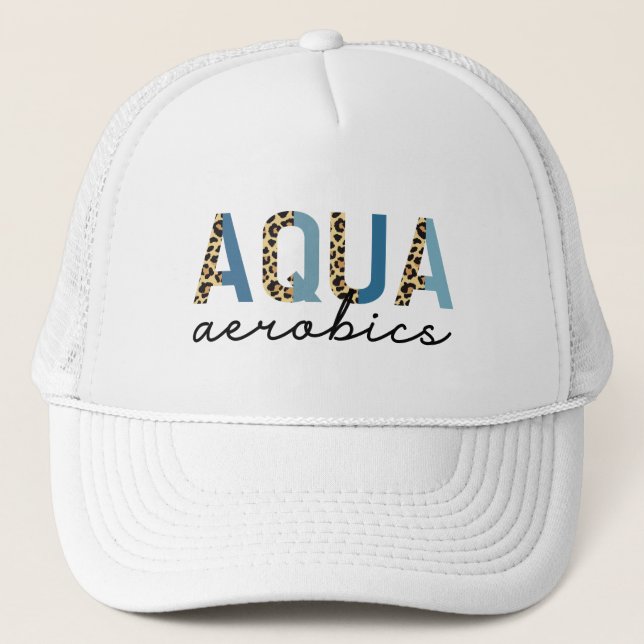 Casquette Aqua Aerobics Empreinte Cheetah Livres d'aquagym (Devant)