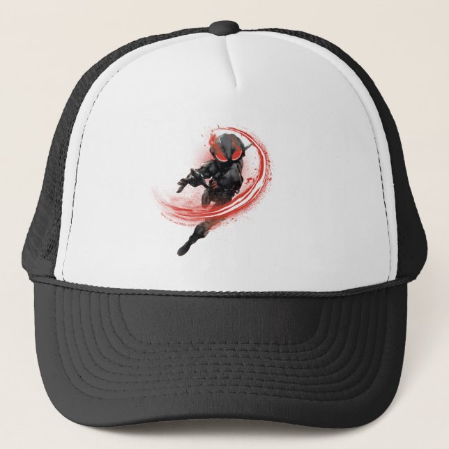 Casquette Aquaman | Black Manta Red Swipe Graphic (Devant)