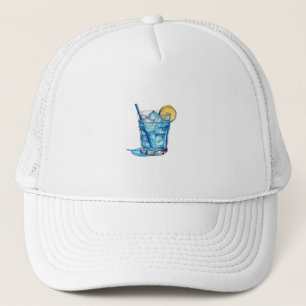 Casquette Aquarelle Blue Lagoon Cocktail