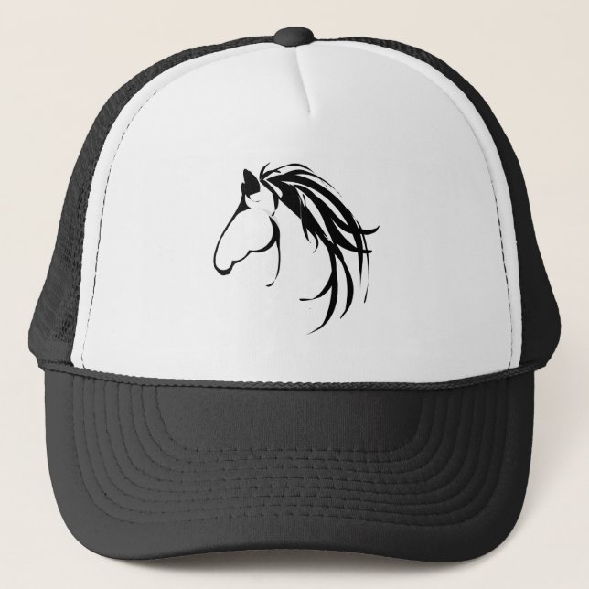 Casquette Aquarelle Chevaux Ferme Logo Animaux Nature (Devant)
