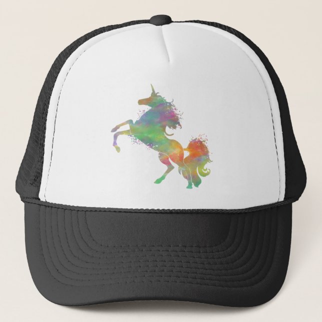 Casquette Aquarelle de licorne (Devant)
