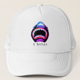 Casquette Aquarelle de requin rose violet illustration
