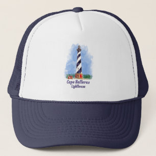 Casquette Aquarelle du phare de Cape Hatteras Caroline du No