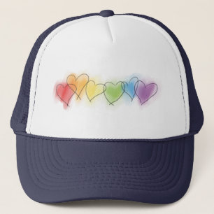Casquette Aquarelle Rainbow Hearts