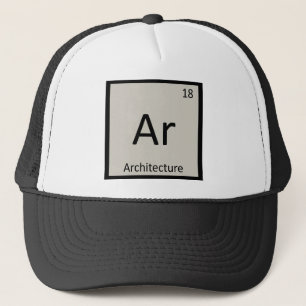 Casquette Ar - Symbole du tableau périodique de chimie d'arc