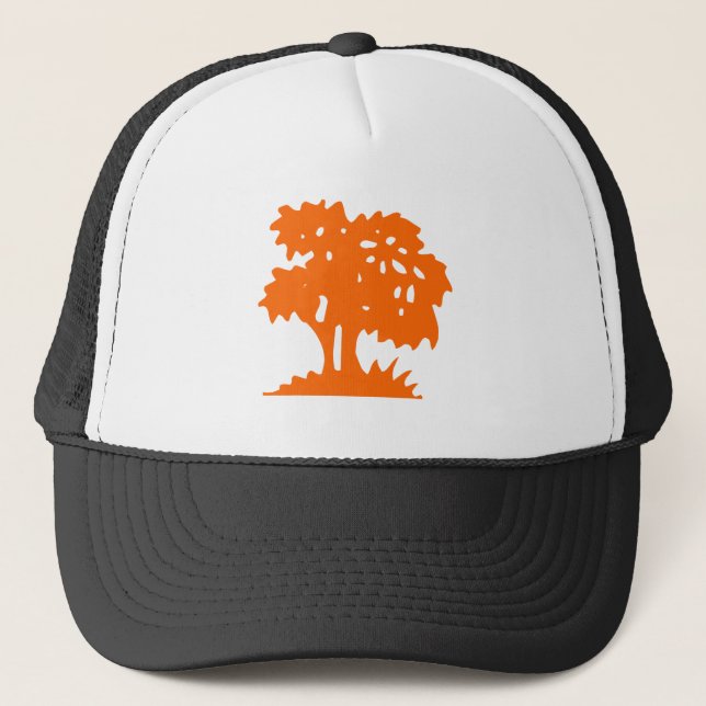 Casquette Arbre à dessin - Orange (Devant)
