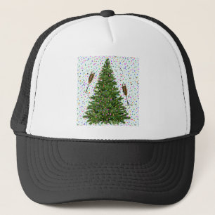 Casquette arbre de noël du champagne